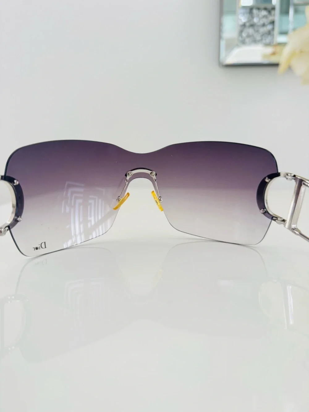 RARE 🦋 Authentic DIOR rimless Diorly 1 Swarovski sunglasses